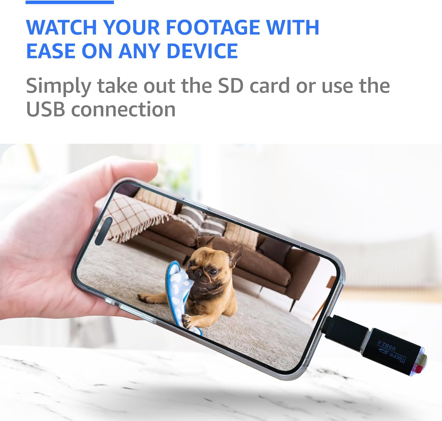 Plug-in Indoor Camera – Premium Full HD 1080P, 110° Wide View, Motion Detection – No WiFi Needed – Continuous Recording via microSD – Simple Plug-and-Go Setup for Home, Nanny & Pet Monitoring - Image 3