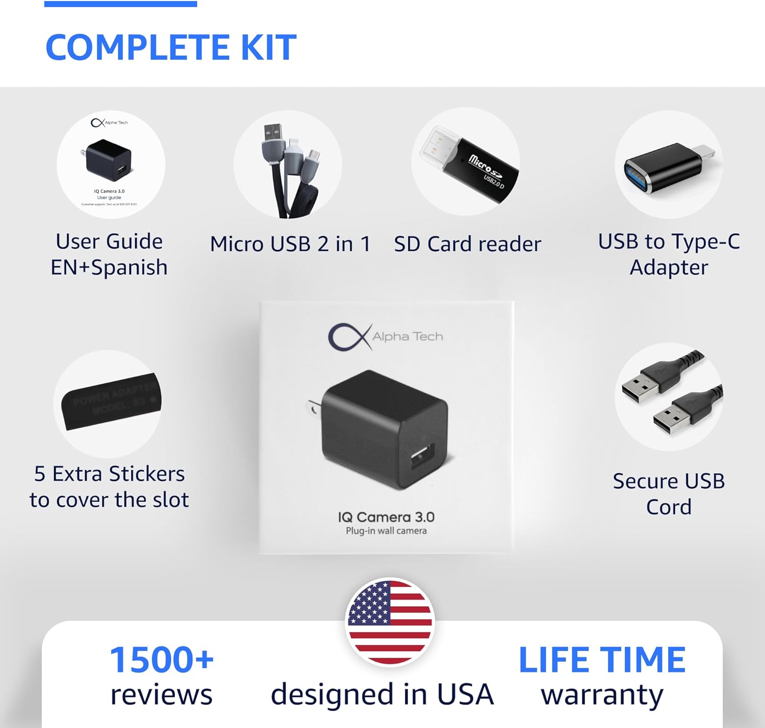 Plug-in Indoor Camera – Premium Full HD 1080P, 110° Wide View, Motion Detection – No WiFi Needed – Continuous Recording via microSD – Simple Plug-and-Go Setup for Home, Nanny & Pet Monitoring - Image 6