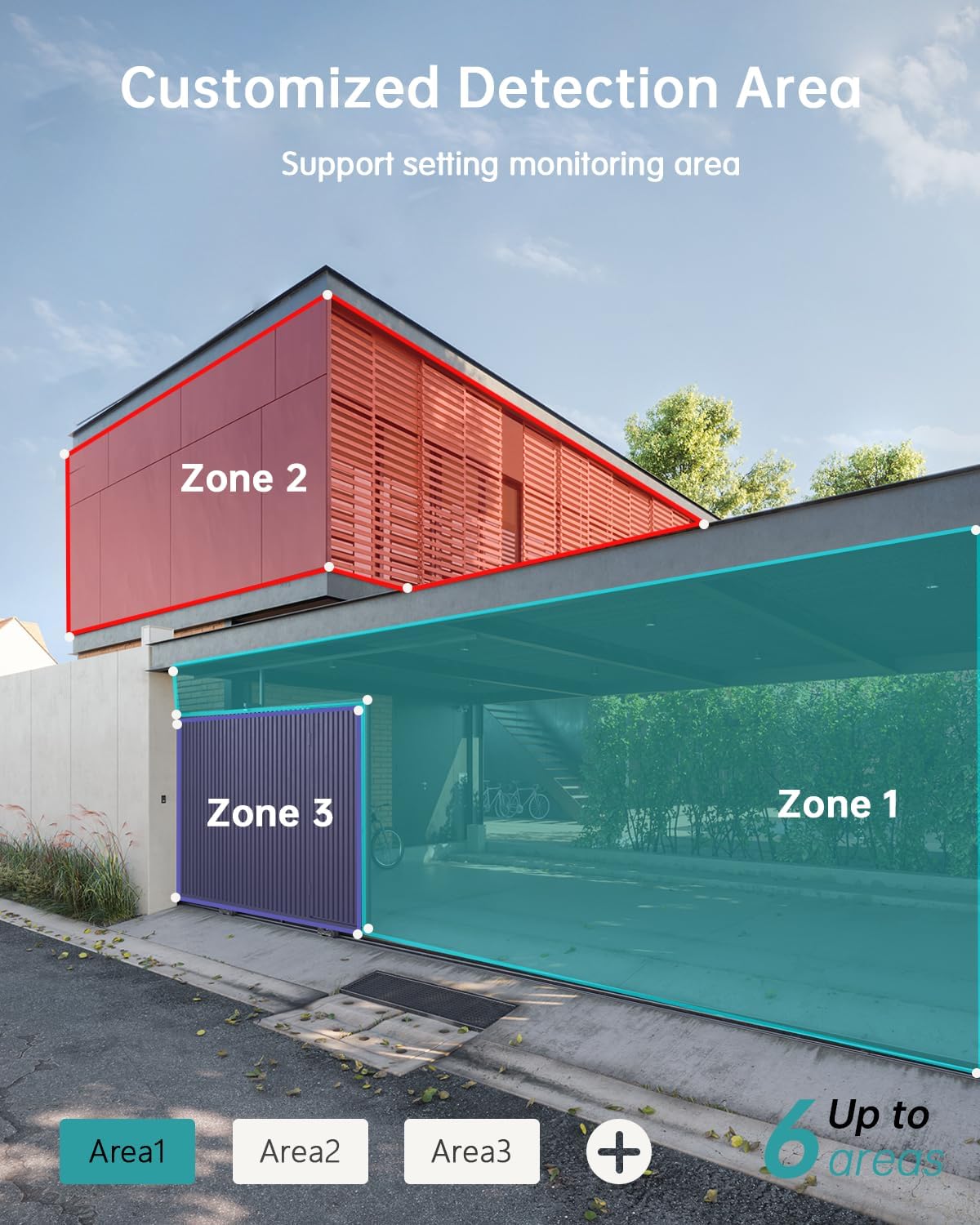 ZUMIMALL Security Cameras Wireless Outdoor, 360°View, 2K Battery Powered Cameras for Home Security, 3MP Color Night Vision, 2-Way Talk, IP66, AI Analysis, Cloud Storage, Alexa - Image 7