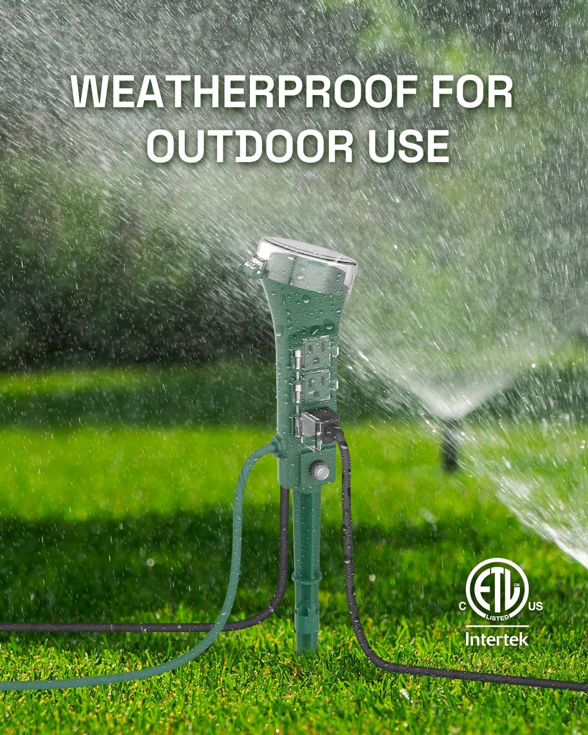 HBN Outdoor Smart Plug Waterproof WiFi Outdoor Outlet Timer with 6 Grounded Outlets, Remote & Voice Control Heavy Duty Yard Stake Plug Compatible with Alexa and Google Assistant No Hub Required - Image 6