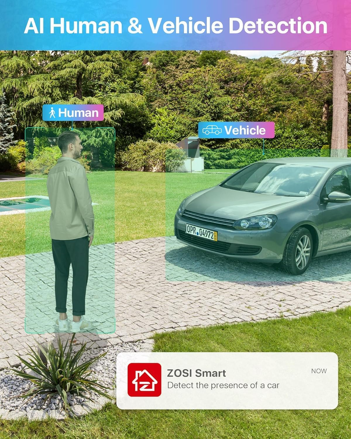 ZOSI 3K Lite 8CH Security Camera System with AI Human/Vehicle Detection,Night Vision,H.265+ 5MP 8Channel CCTV DVR with 1TB Hard Drive,8pcs 1920TVL 1080p Outdoor Indoor Cameras,for Home 24/7 Recording - Image 3