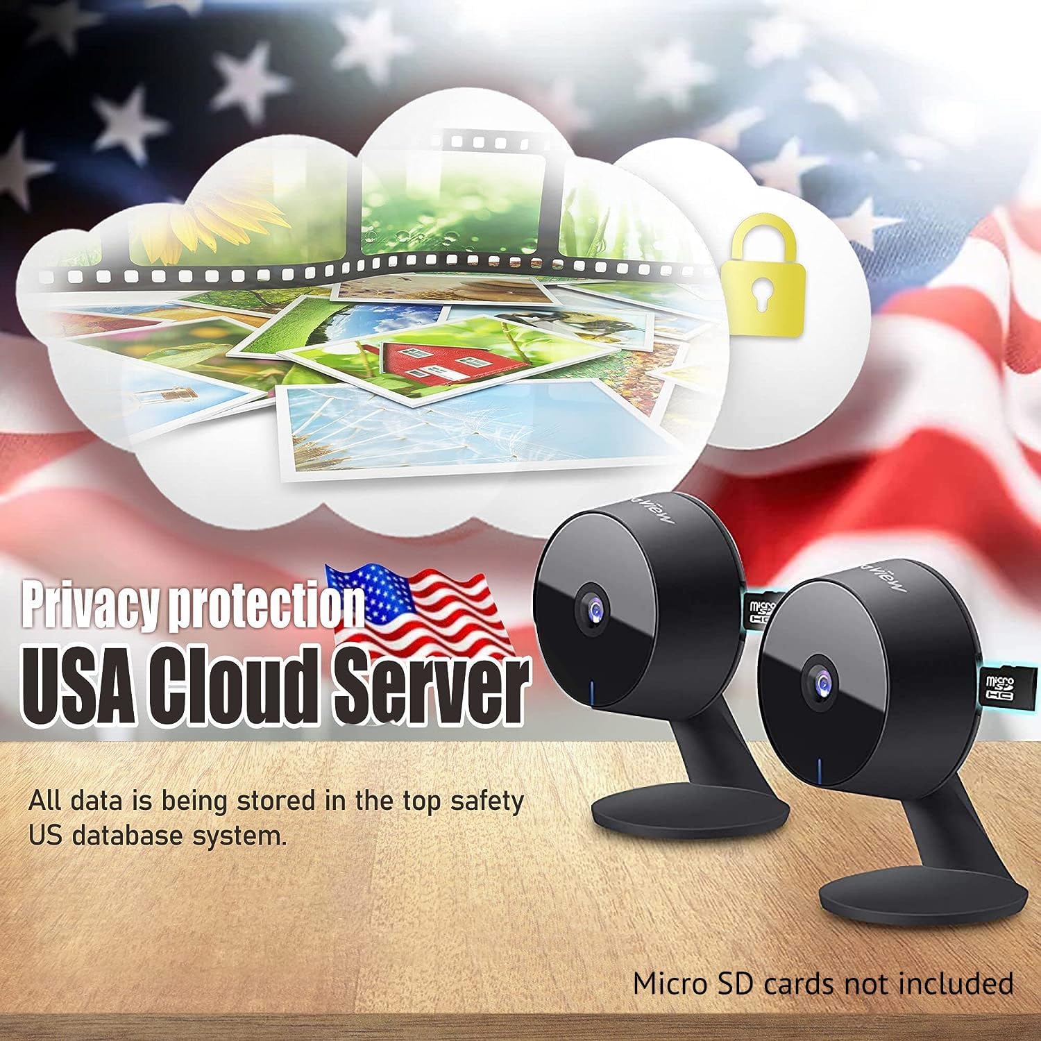 LaView Security Cameras 4pcs, Home Security Camera Indoor 1080P, Wi-Fi Cameras Wired for Pet, Motion Detection, Two-Way Audio, Night Vision, Phone App, Works with Alexa, iOS & Android & Web Access - Image 6