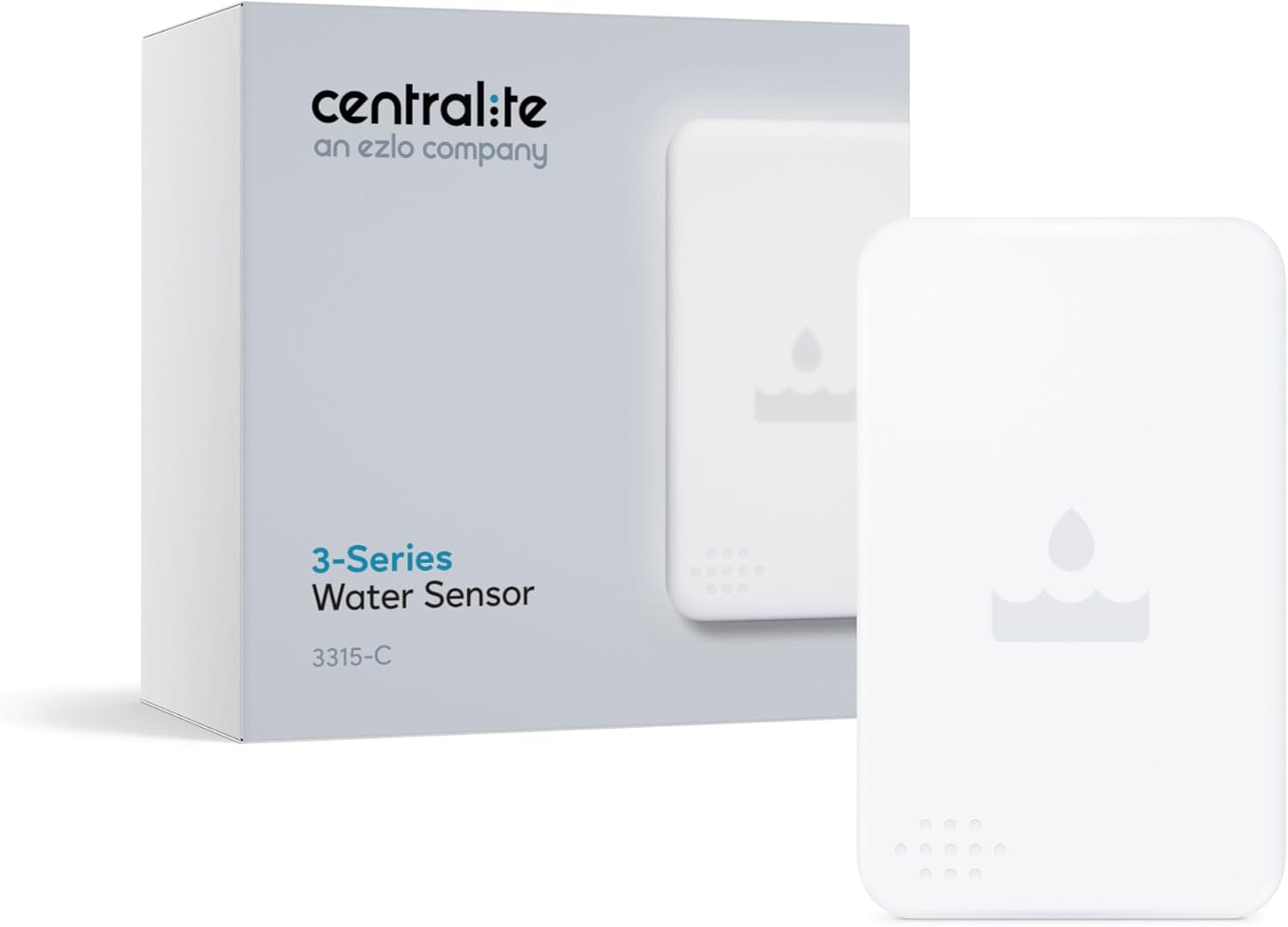 by Ezlo Water Sensor - Monitors Your Whole Home for Leaks - Detects Water Leaks in a Kitchen, Bathroom, Basement or Laundry Room - Zigbee